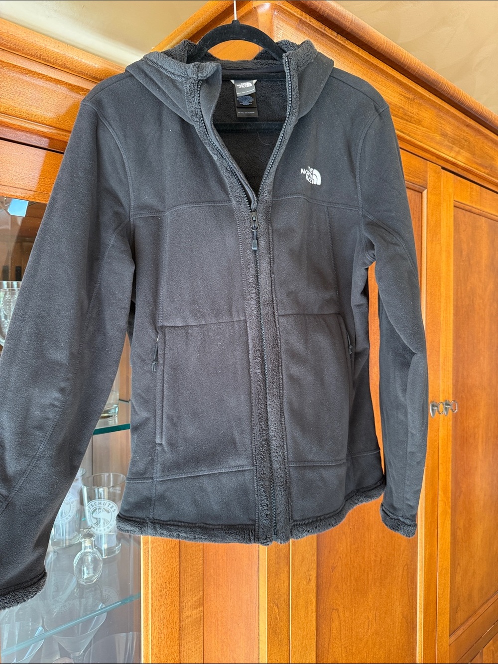 The North Face Black Hooded Fleece Jacket